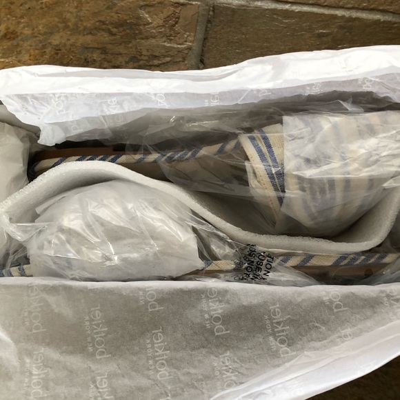 🍃💕NIB Botkier New York Striped Beach Bow Slides - Picture 10 of 12